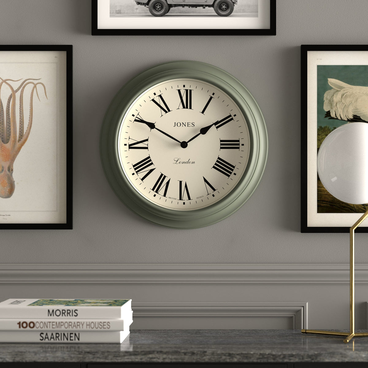 Jones Supper Club Clock | Moss Green