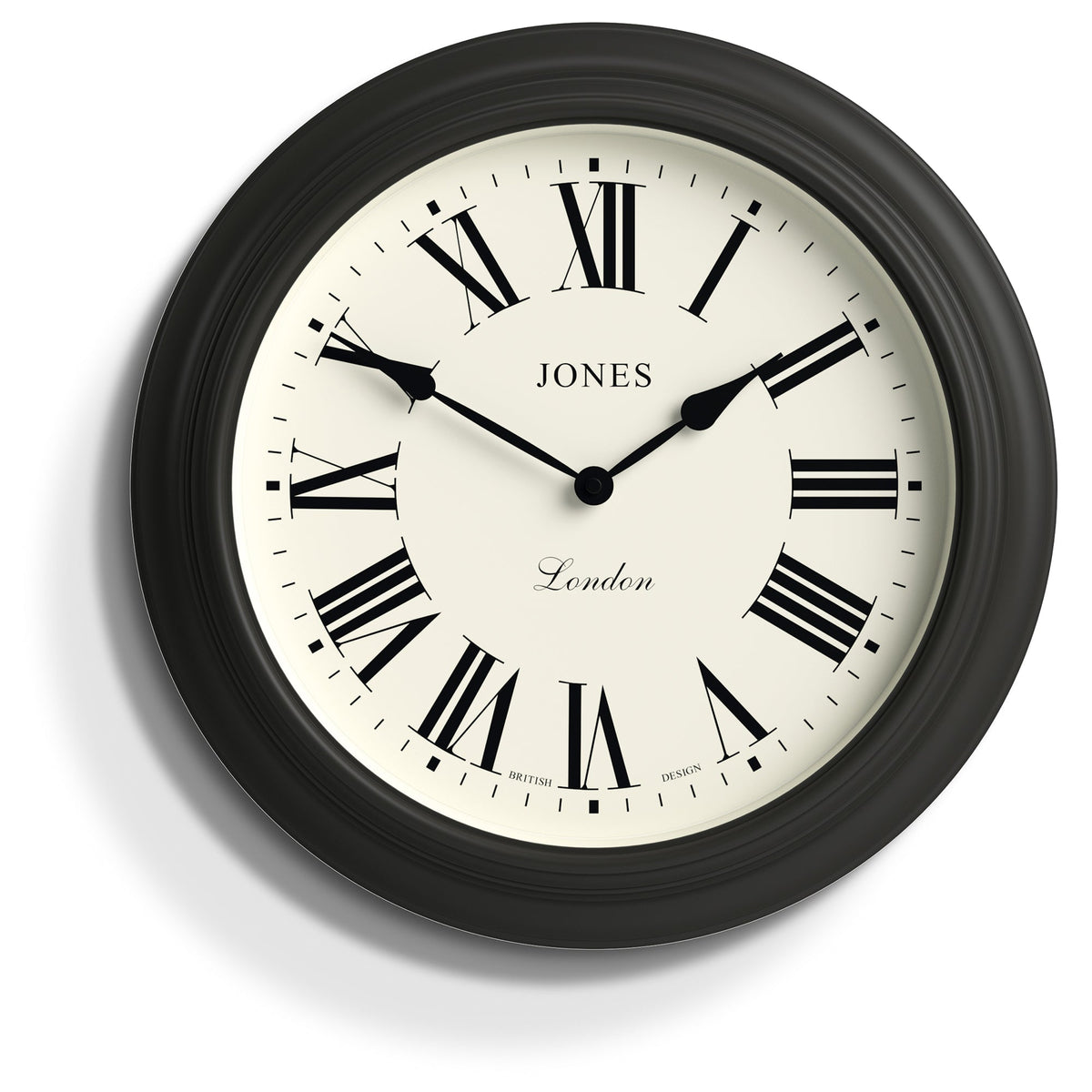 Jones Supper Club Clock | Charcoal Grey