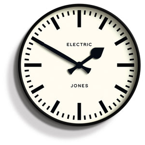 Jones Railway Wall Clock | Black
