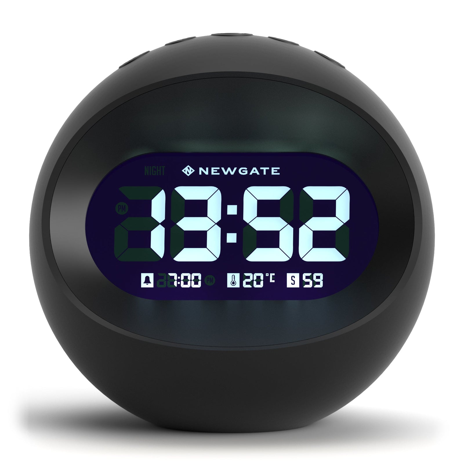 Centre Of The Earth LCD Alarm Clock | Black