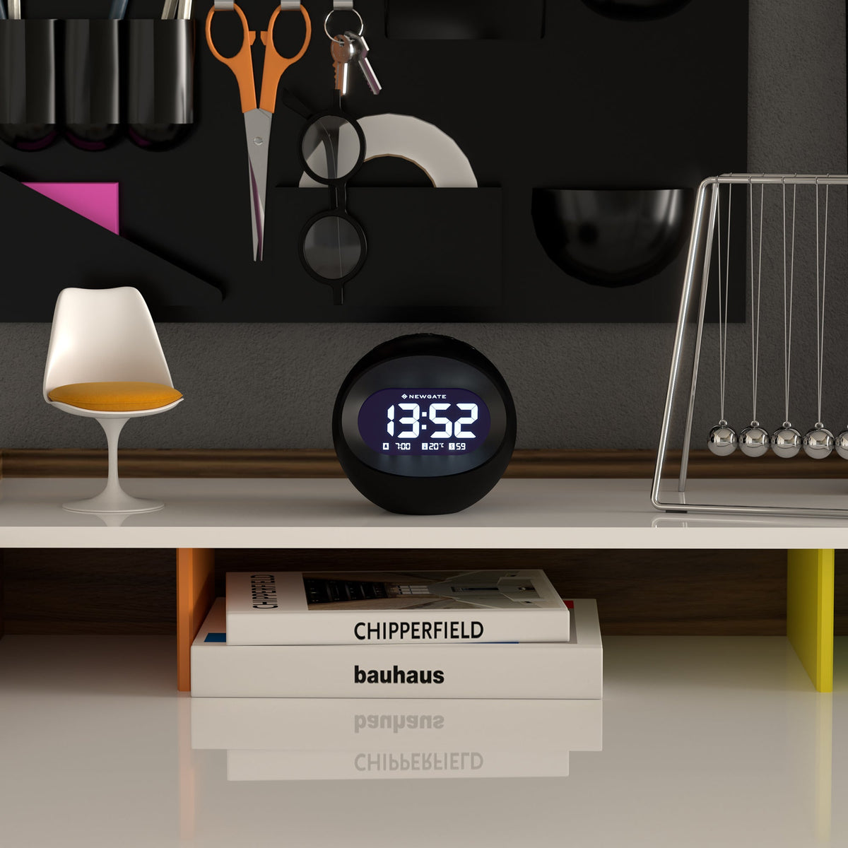 Centre Of The Earth LCD Alarm Clock | Black