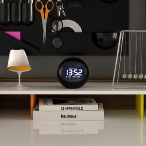 Centre Of The Earth LCD Alarm Clock | Black