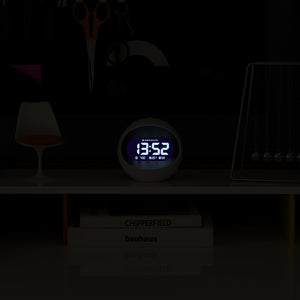 Centre Of The Earth LCD Alarm Clock | White