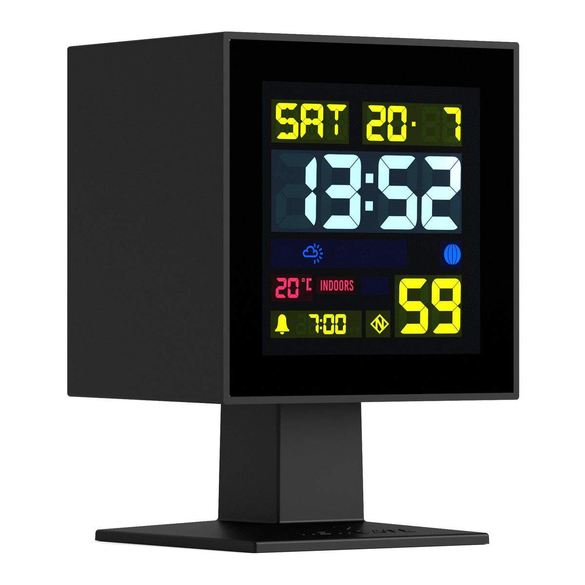 Monolith LCD Alarm Clock | Black