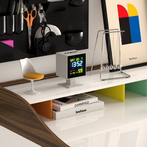 Monolith LCD Alarm Clock | White