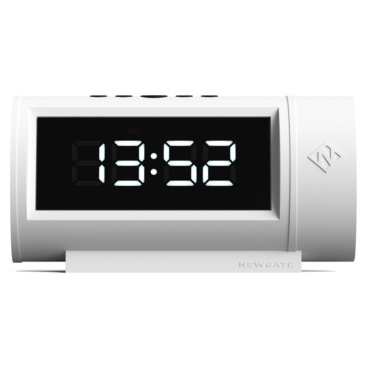 Pil LED Alarm Clock | White