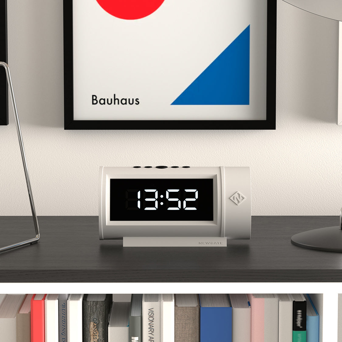 Pil LED Alarm Clock | White