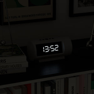 Pil LED Alarm Clock | White