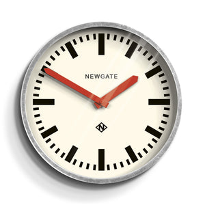 Luggage Wall Clock | Galvanised | Red Hands
