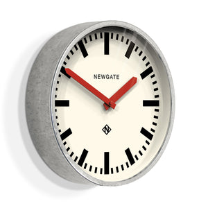 Luggage Wall Clock | Galvanised | Red Hands