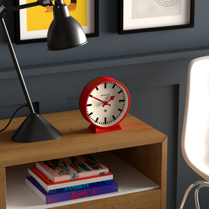 Railway Mantel Clock | Fire Engine Red