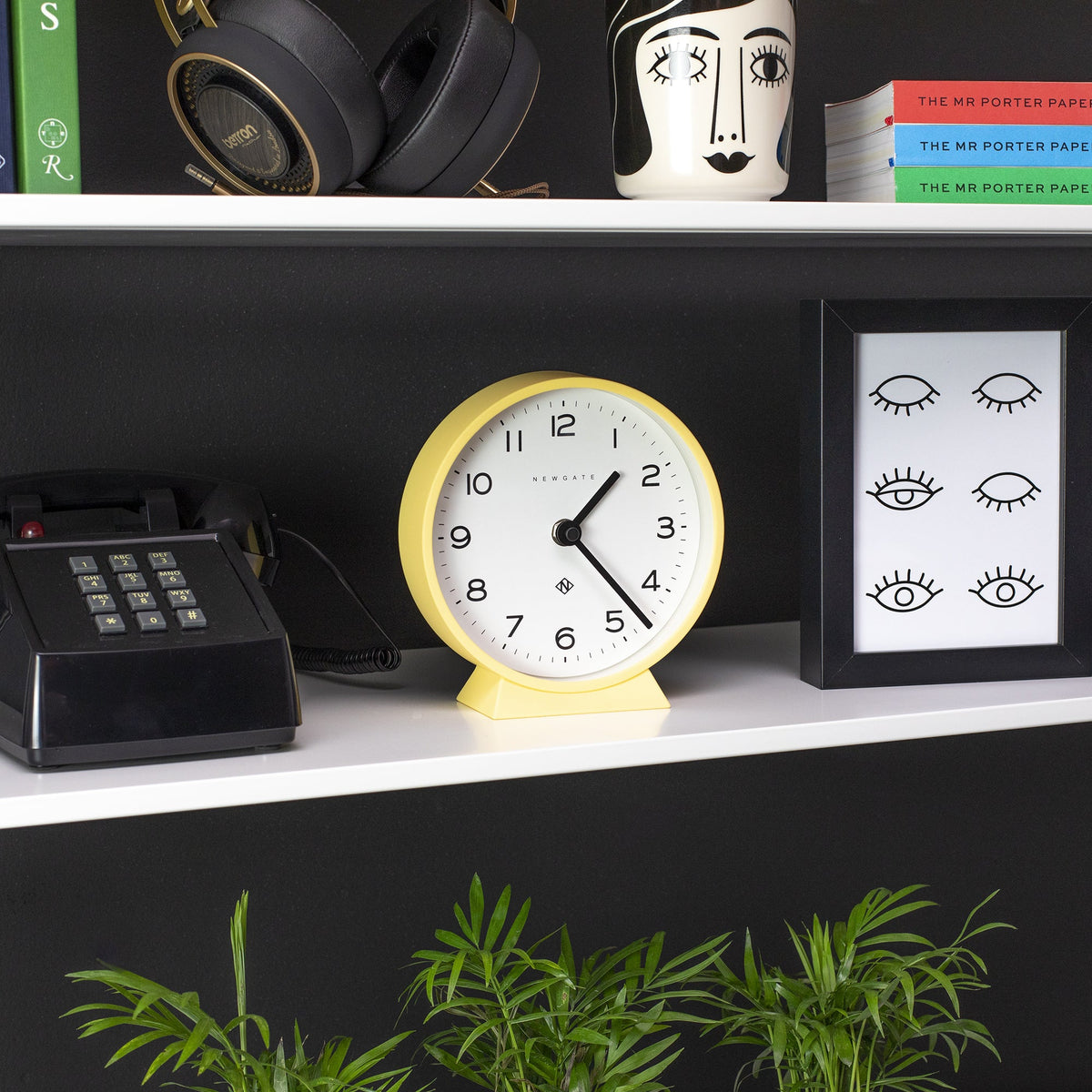 M Mantel Clock | Cheeky Yellow