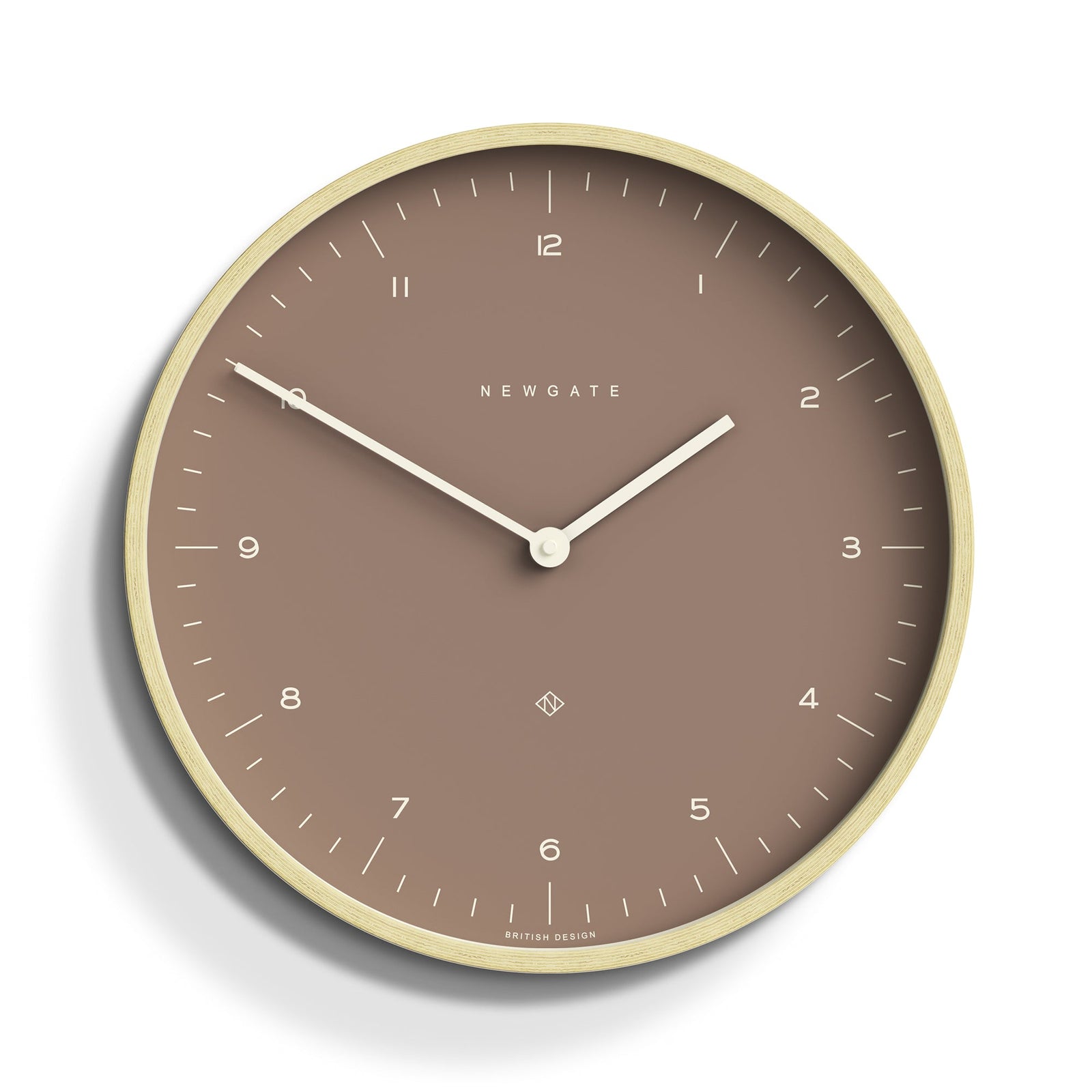 Mr Clarke Clock | Pale Wood | Burnt Sienna | 140cm