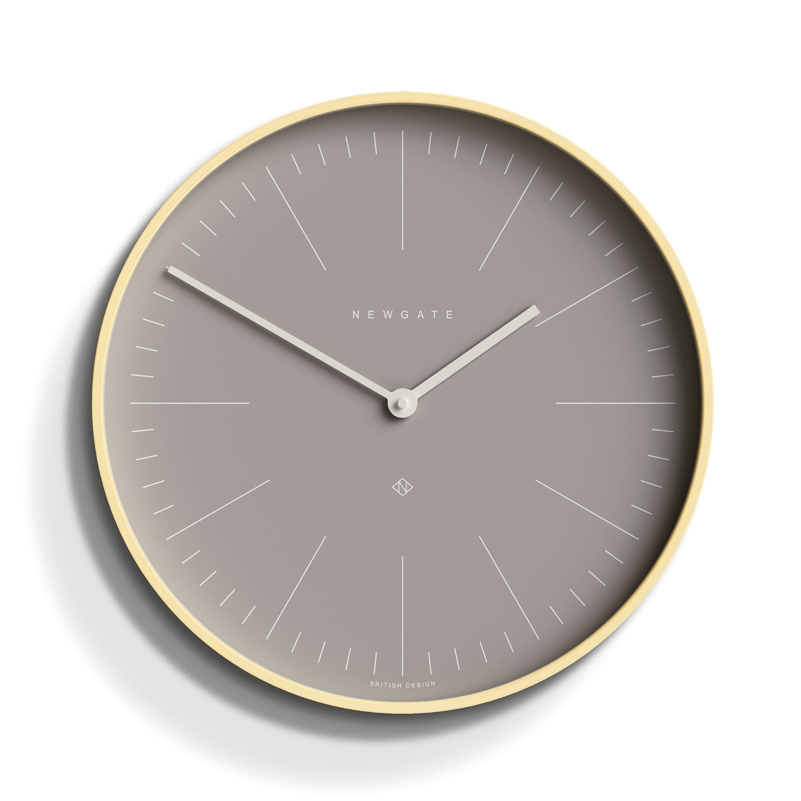 Mr Clarke Clock | Pale Wood | Clay Grey Dial