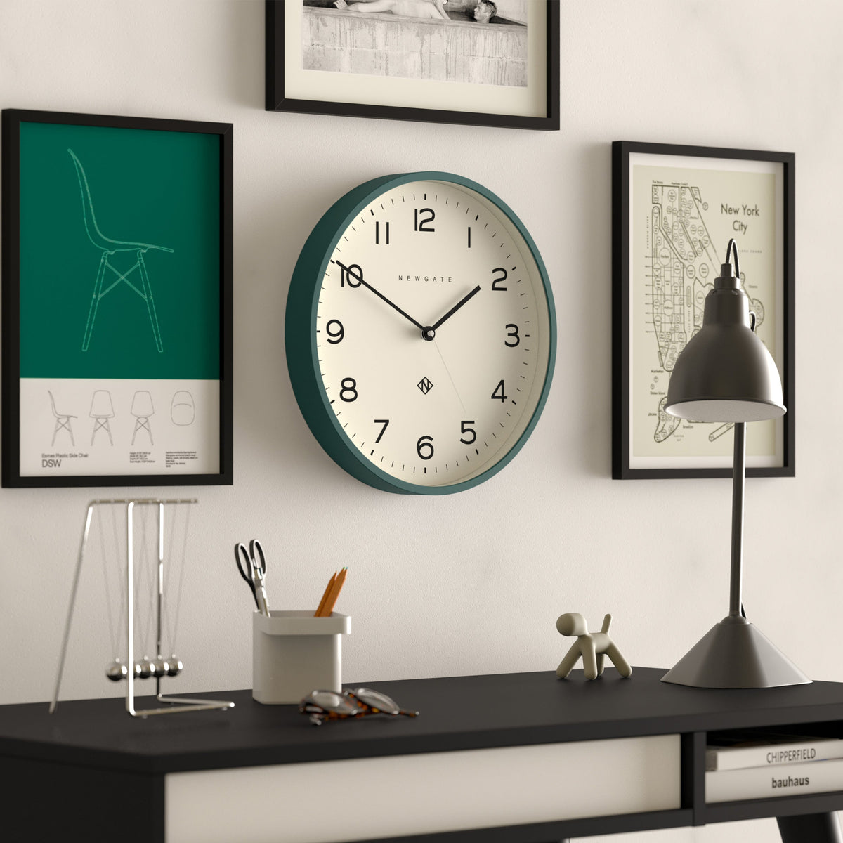 Number Three Echo Wall Clock | Green