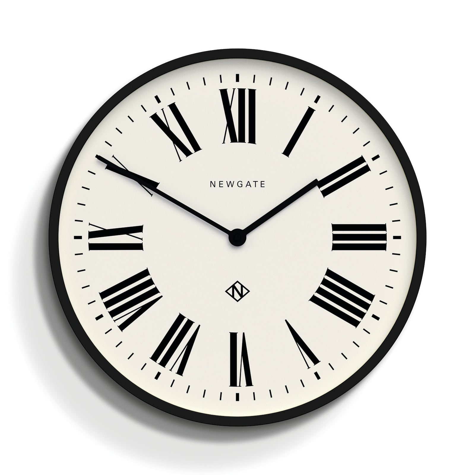 Number Three Wall Clock | Italian Black
