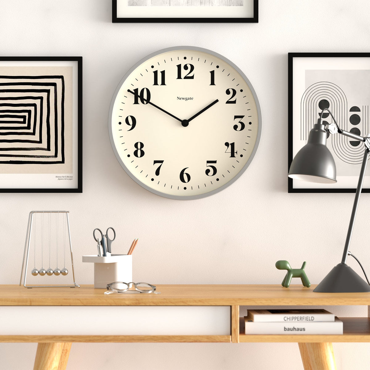 Number Two Wall Clock | Matte Posh Grey