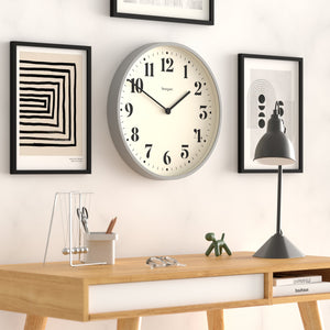 Number Two Wall Clock | Matte Posh Grey