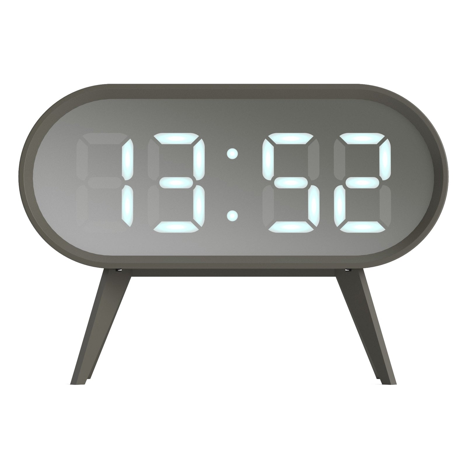 Space Hotel Cyborg LED Alarm Clock | Grey