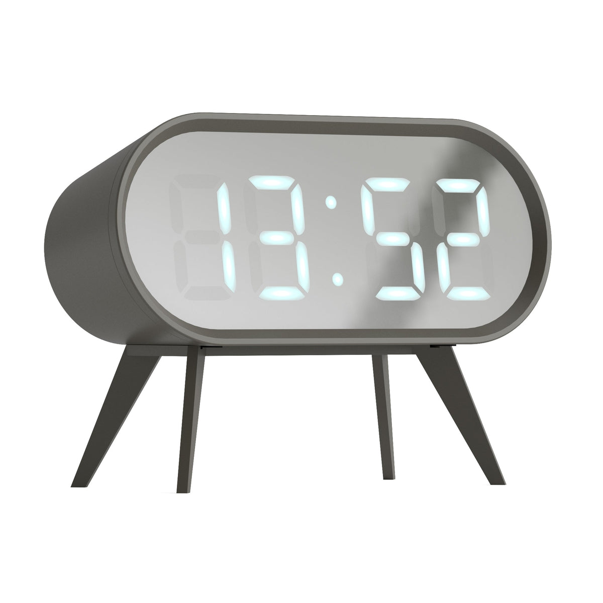 Space Hotel Cyborg LED Alarm Clock | Grey