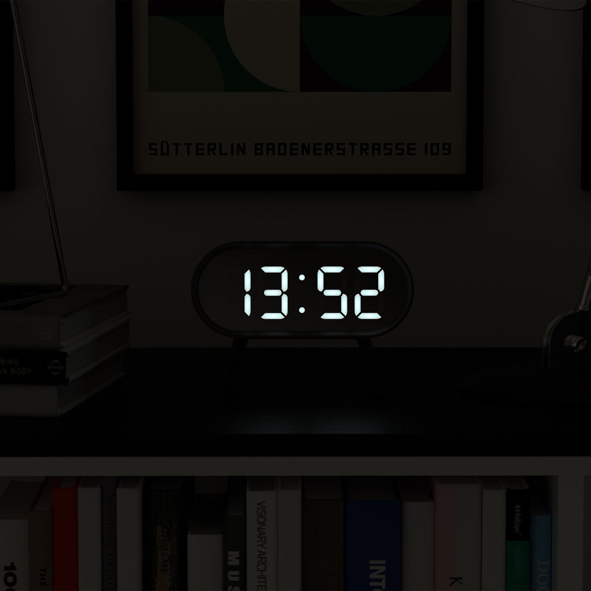 Space Hotel Cyborg LED Alarm Clock | Grey