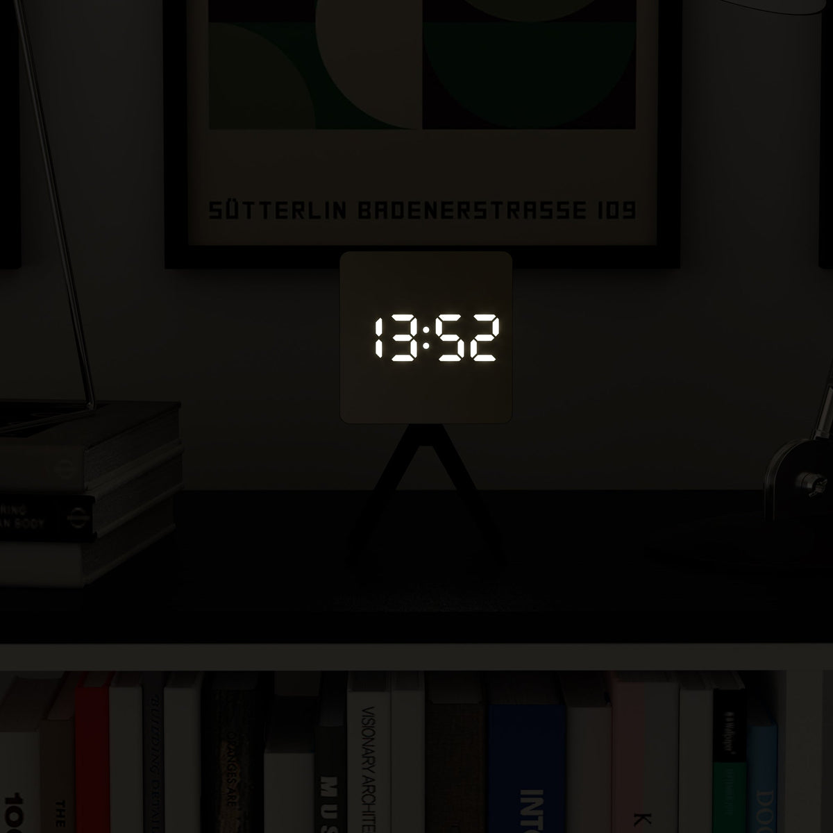 Space Hotel Droid LED Alarm Clock | Black