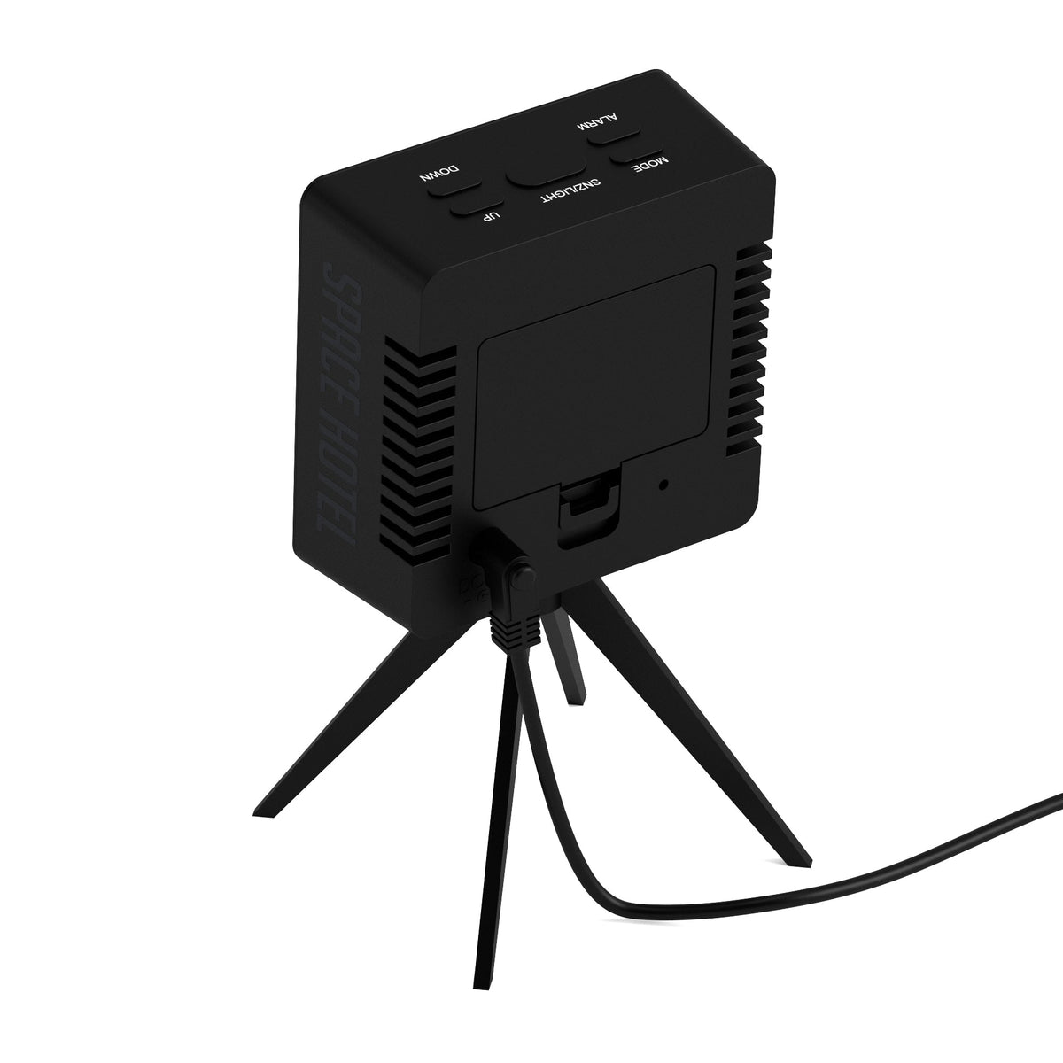 Space Hotel Droid LED Alarm Clock | Black