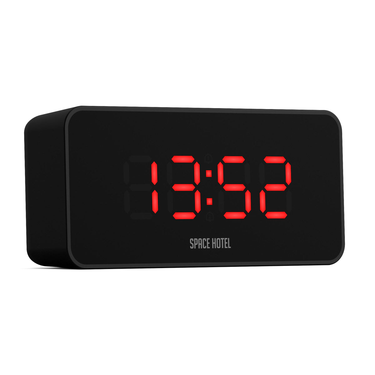 Space Hotel Hypertron Alarm Clock | Black Case | Black Lens | Red LED