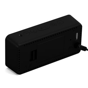 Space Hotel Hypertron Alarm Clock | Black Case | Black Lens | Red LED