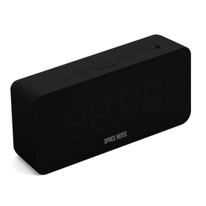 Space Hotel Hypertron Alarm Clock | Black Case | Black Lens | Red LED