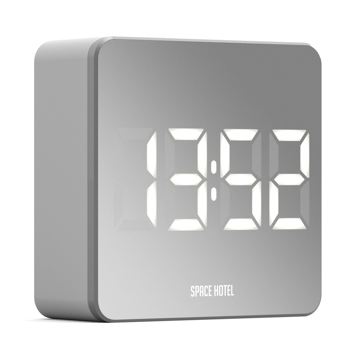 Space Hotel Orbatron Alarm Clock | White Case | Silver Lens | White LED