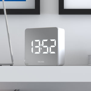 Space Hotel Orbatron Alarm Clock | White Case | Silver Lens | White LED