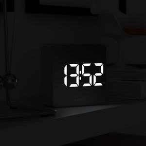 Space Hotel Orbatron Alarm Clock | White Case | Silver Lens | White LED