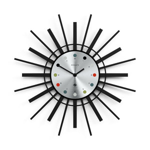 Stingray Wall Clock | Black | Silver Dial