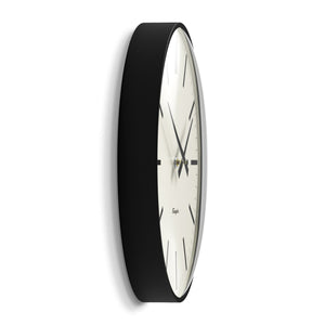 Radio City Wall Clock | Bold Black Marker Dial | Matte Black