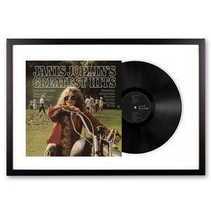 Framed Janis Joplin - Greatest Hits Vinyl Album Art | Classic Blues Collectible