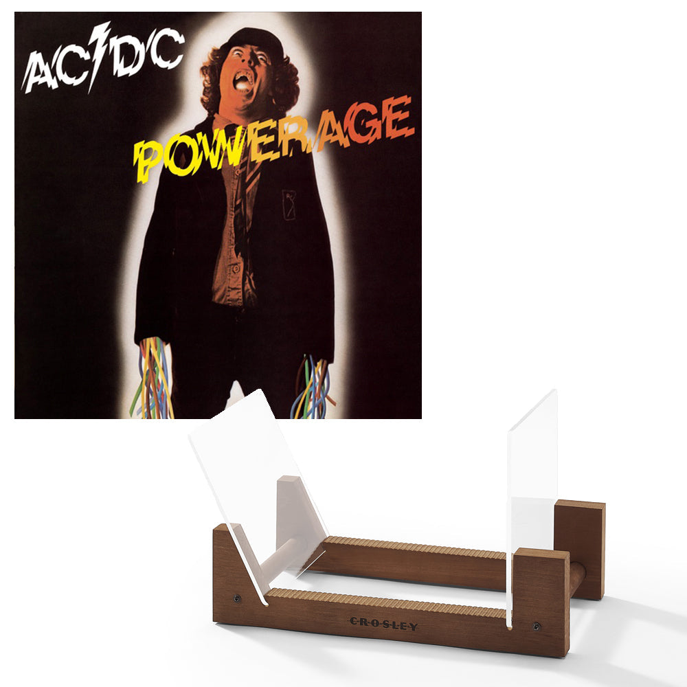 AC/DC - Powerage Vinyl Album & Crosley Record Storage Display Stand