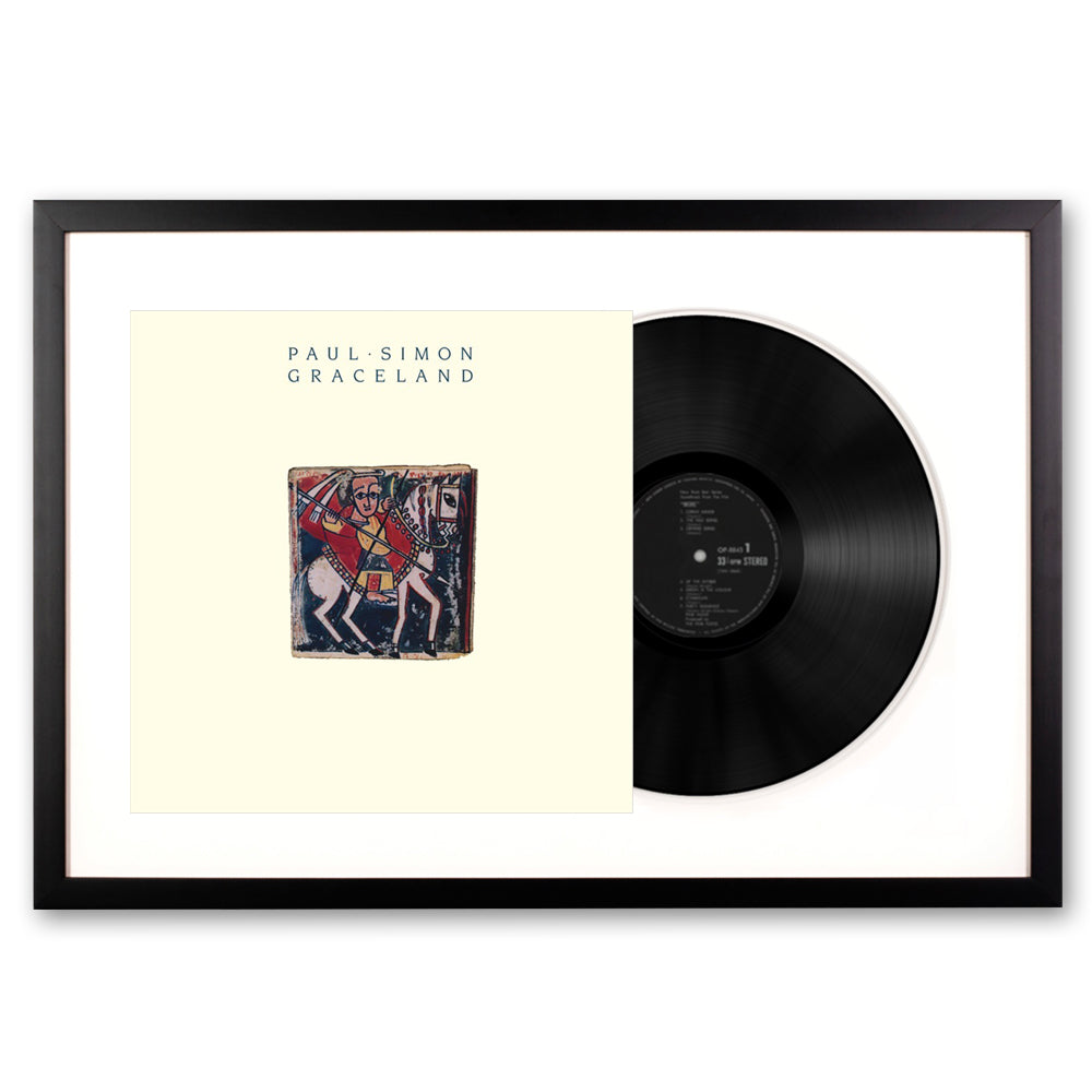 Framed Paul Simon - Graceland Vinyl Album Art | Folk-Rock Masterpiece