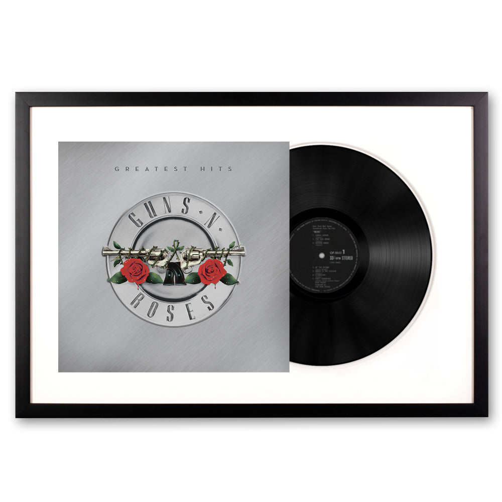 Framed Guns N' Roses - Greatest Hits Double Vinyl Album Art | Rock Memorabilia