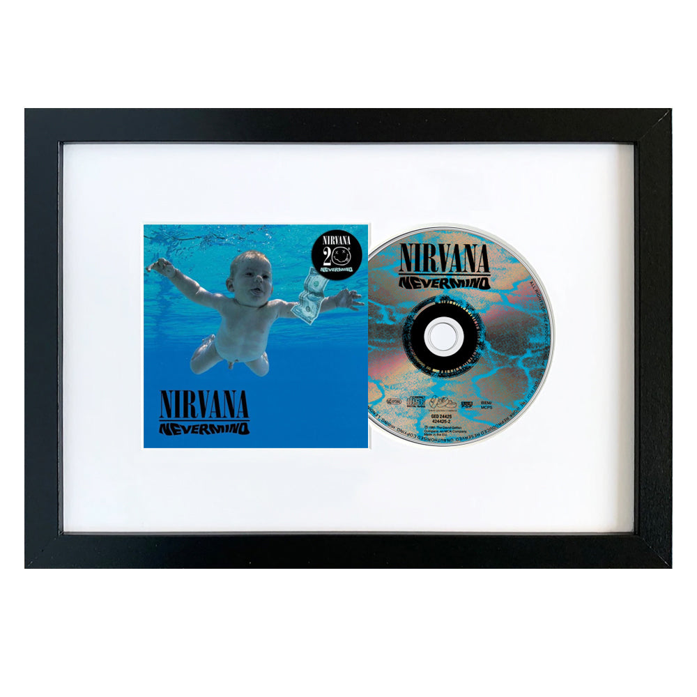 Nirvana - Nevermind 20th Anniversary CD Framed Album Art | Grunge Rock Memorabilia