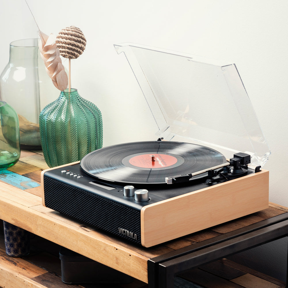 Victrola Eastwood Turntable | Bundled Record Storage Crate