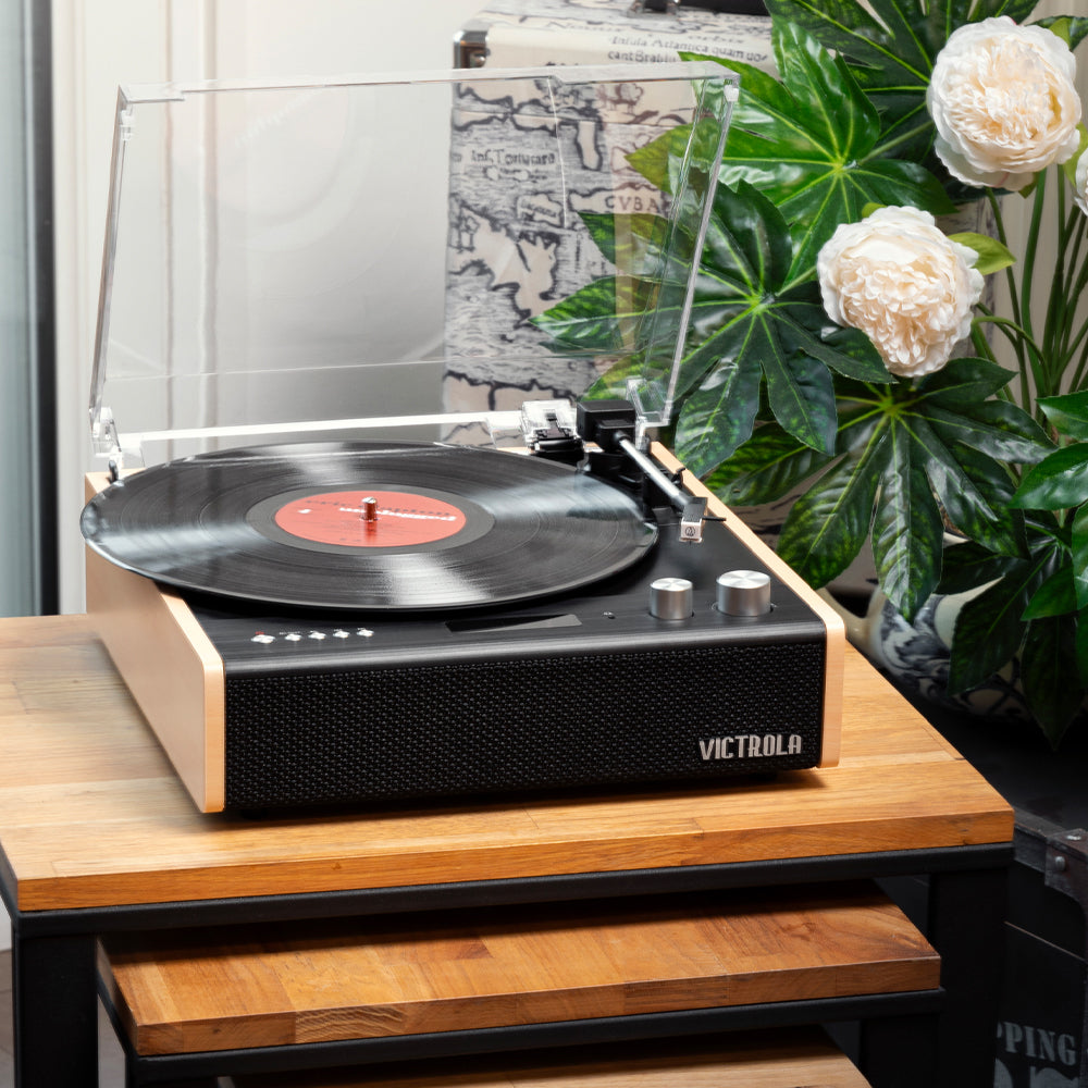 Victrola Eastwood Turntable | Bundled Record Storage Crate