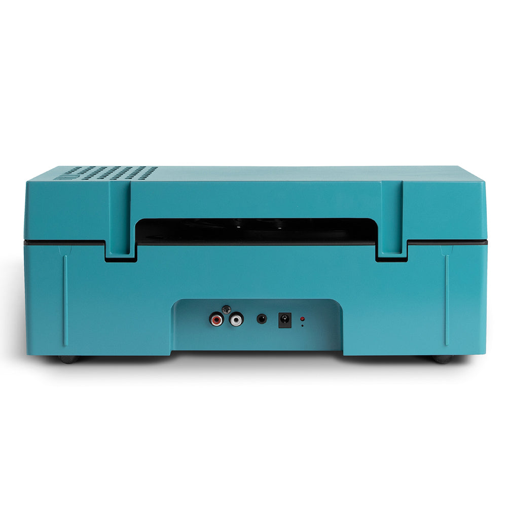 Victrola Revolution Go Turntable | Blue | Entertainment Stand Bundle | Black