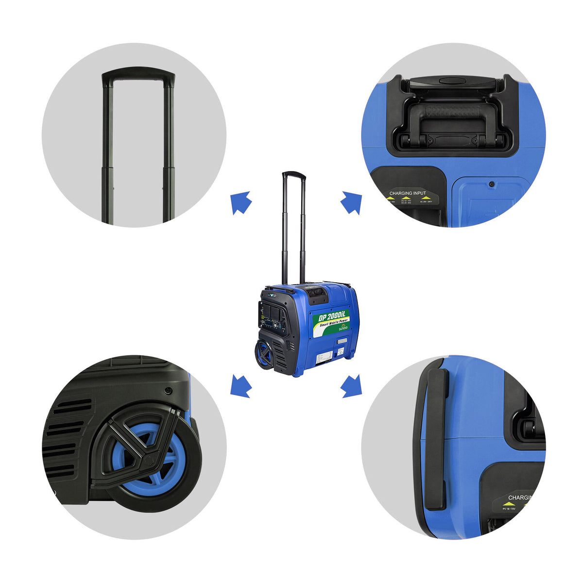 Sunovo Portable Power Station | 2000W | Solar Inverter Generator