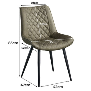 Tyler Fabric Chair | Set of 4 | Olive Green