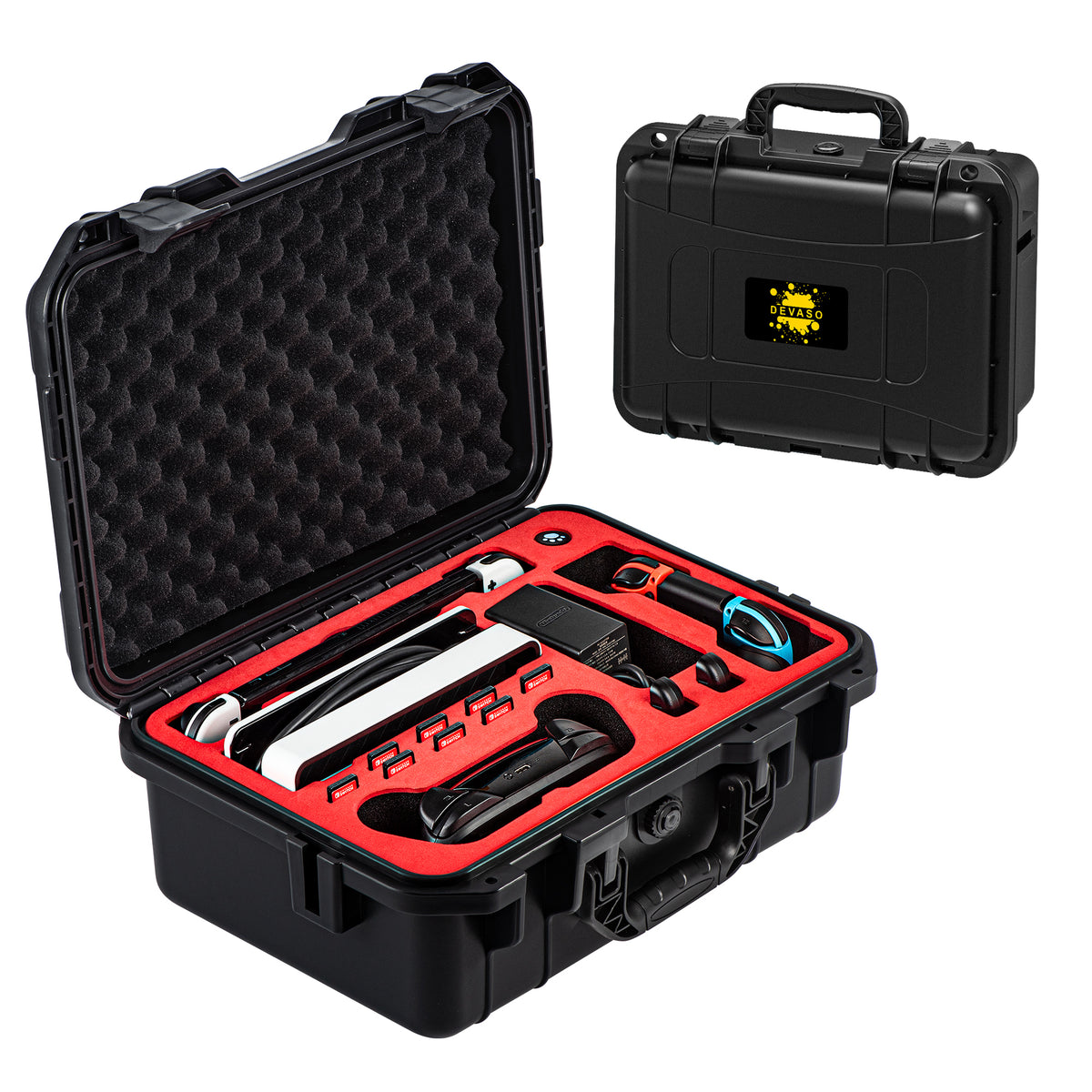 DEVASO Carrying Case for Nintendo Switch OLED | Professional Safe Hard Case | Black