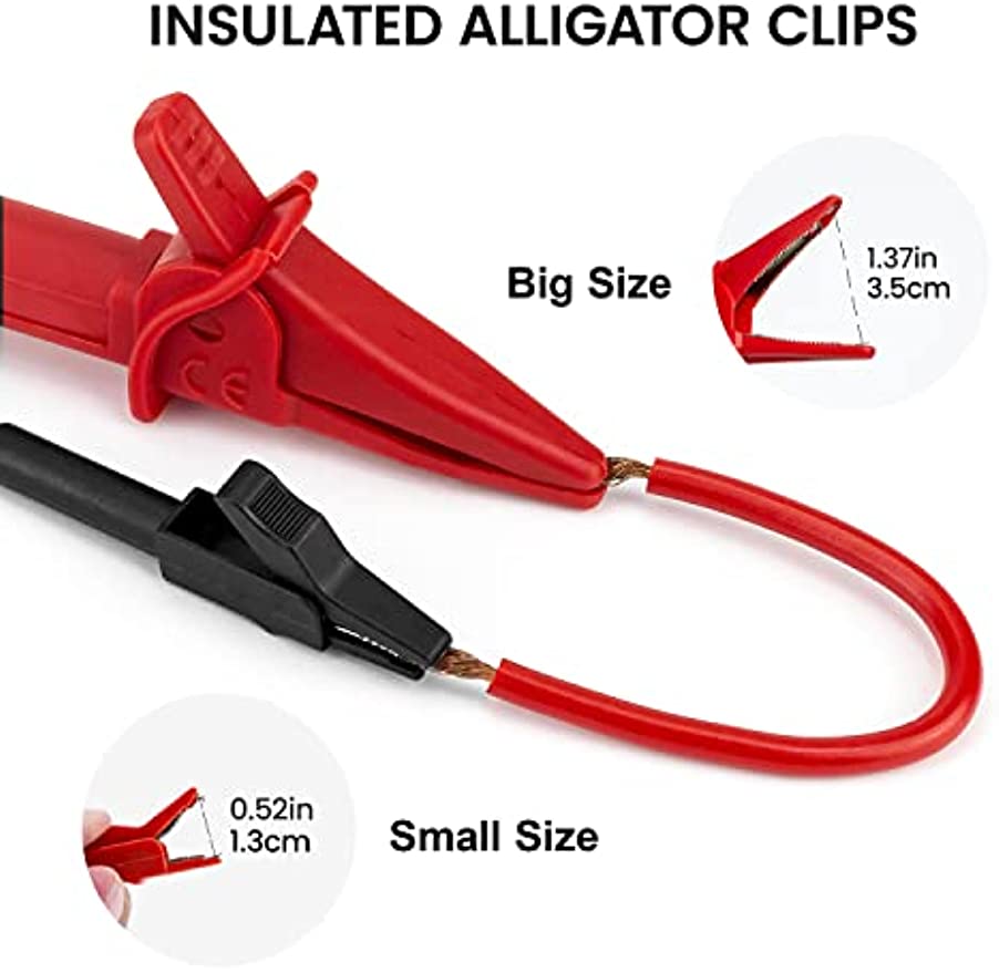 KAIWEETS Multimeter Test Leads Kit | 23-Piece | Replaceable Probes, Alligator Clips, Test Hooks for Digital Meters