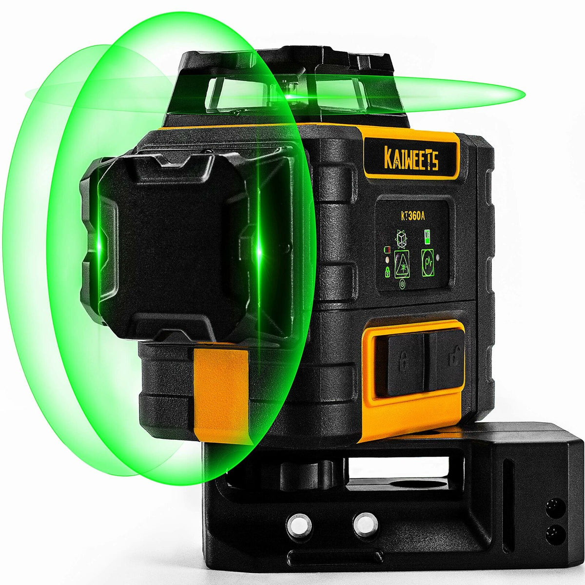KAIWEETS Green Laser Level | KT360A | 3 x 360° Rotary Self-Leveling | 1 Rechargeable Battery