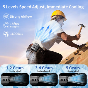 10000mAh Portable Waist Fan | Hanging Neck Fan | Strong Wind | Power Bank & LED Light | Emergency Sports & Outdoor Use