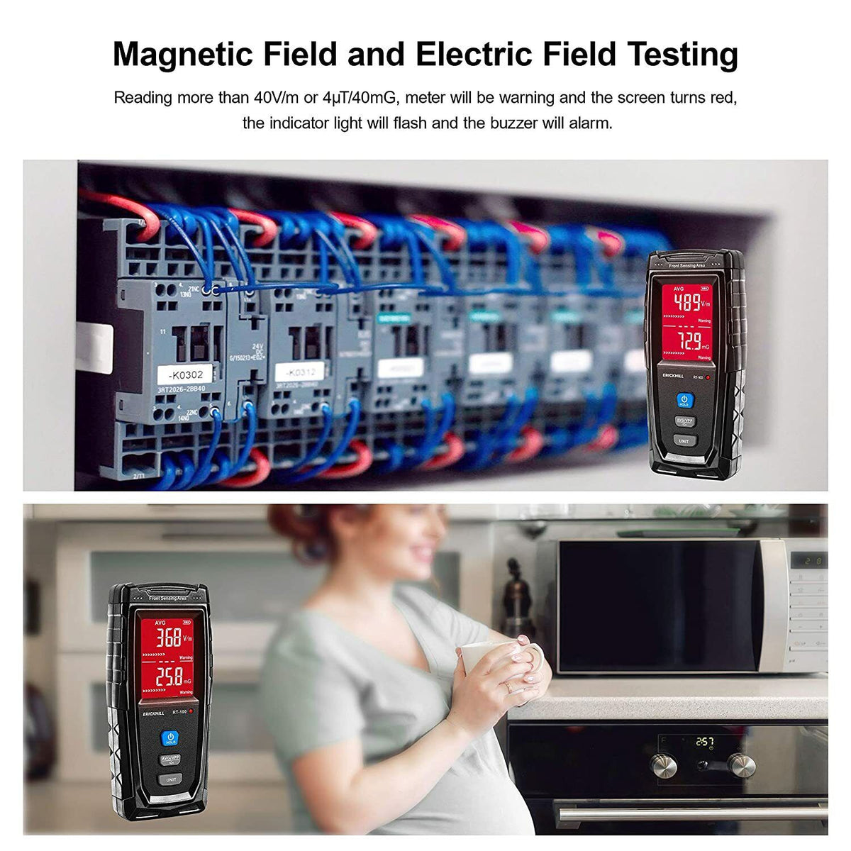 ERICKHILL Digital EMF Meter | Electromagnetic Field Radiation Detector Machine